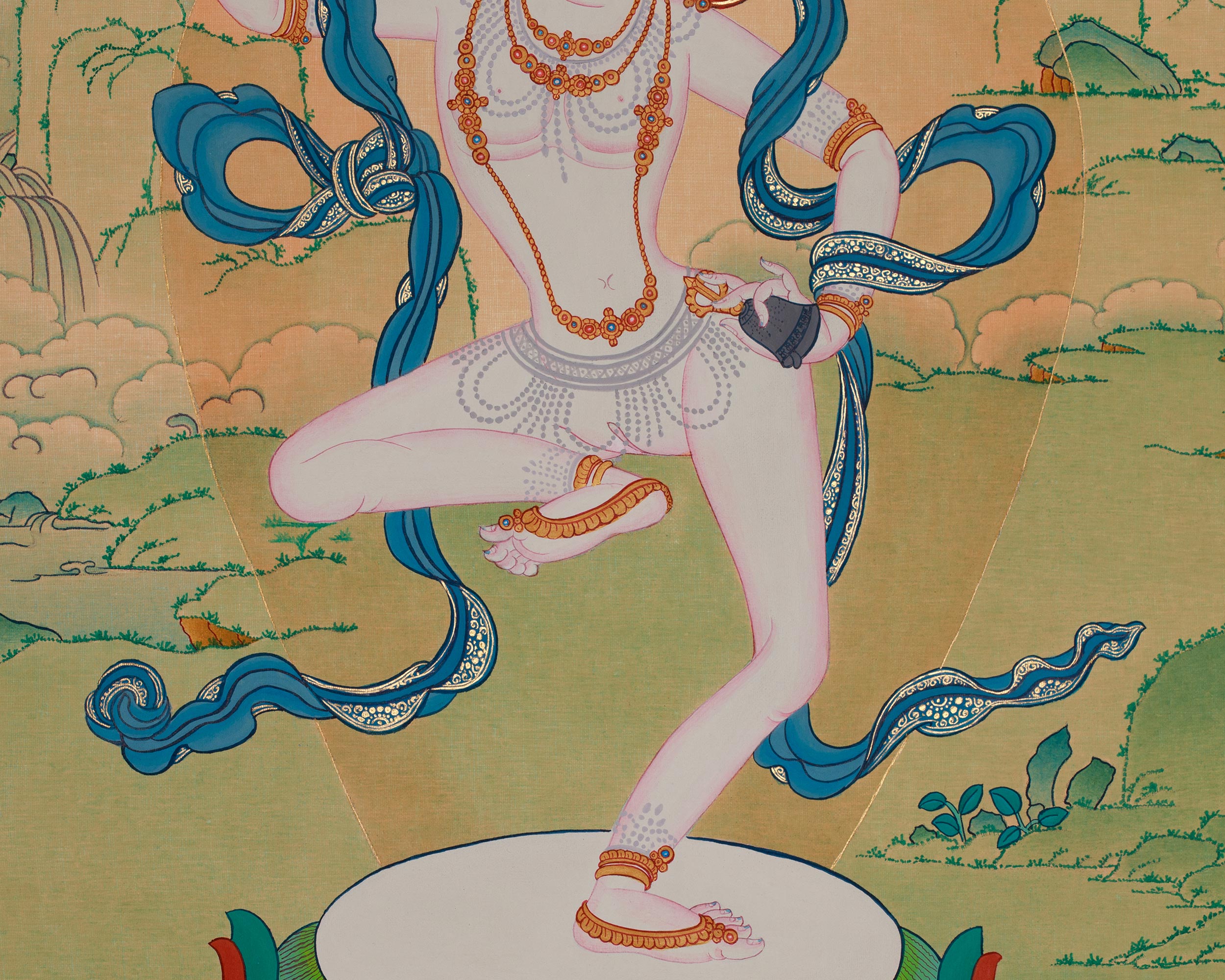 Tibetan Machig Labdron Thangka | Tibetan Yogini | The founder of The Chöd
