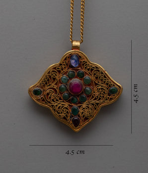 Ruby Emerald Pendant | Perfect for Celebrations and Gift-Giving