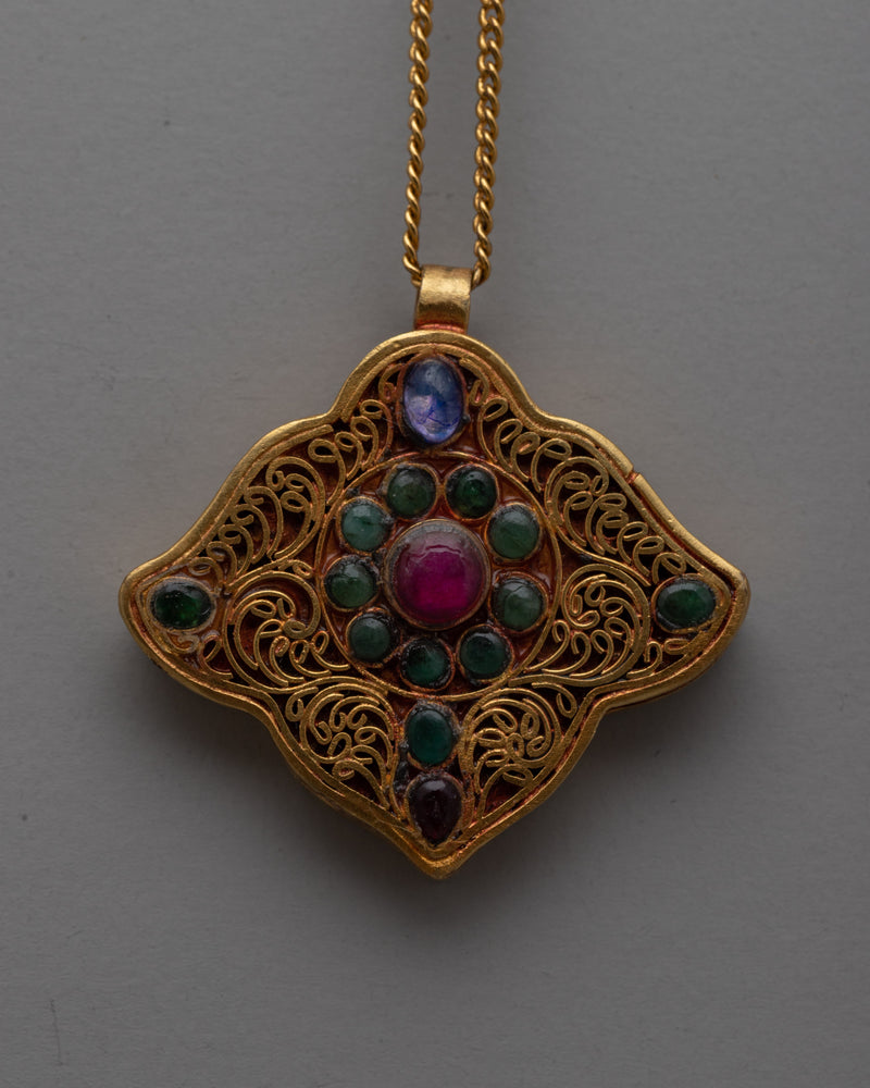 Ruby Emerald Pendant | Perfect for Celebrations and Gift-Giving