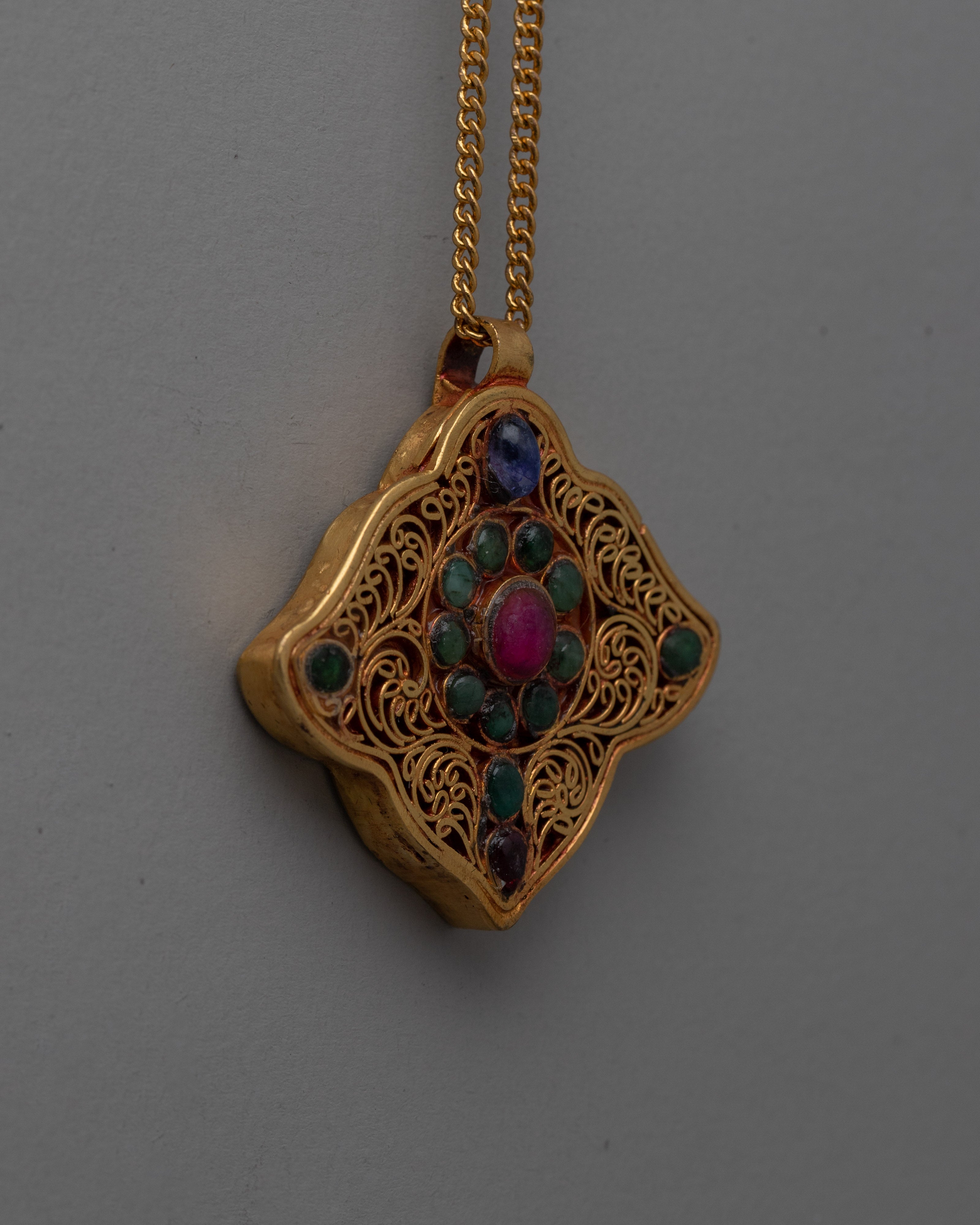Ruby Emerald Pendant | Perfect for Celebrations and Gift-Giving