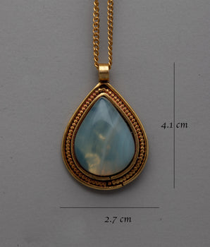 Stunning Tourmaline Pendant | Copper with Electro Gold Plating