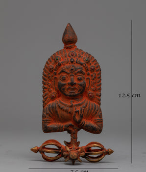 Bhairav Copper Art | Sacred Hindu Deity Sculpture with Exquisite Detailing