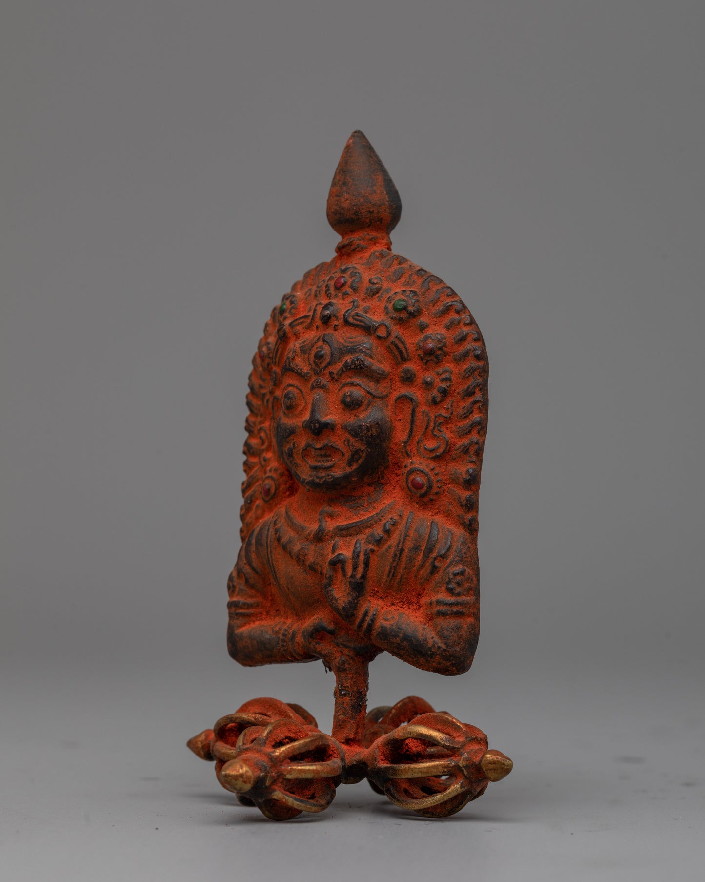 Bhairav Copper Art | Sacred Hindu Deity Sculpture with Exquisite Detailing