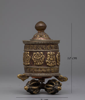 Buddhist Nepal Prayer Wheel | Enhance Your Mantra Practice with Authentic Craftsmanship