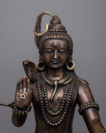 Handcrafted Shiva Statue  | Majestic Brass Sculpture of the Divine