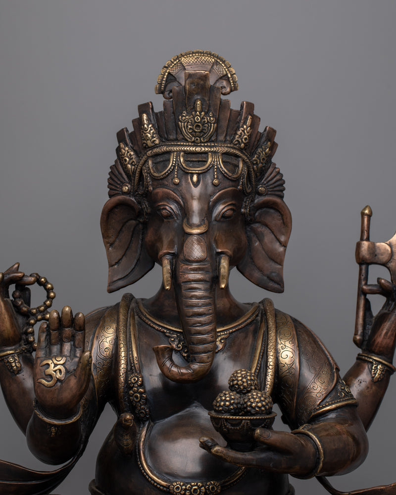 Handcrafted Lord Ganesh Statue | Traditional Hindu Deity Sculpture