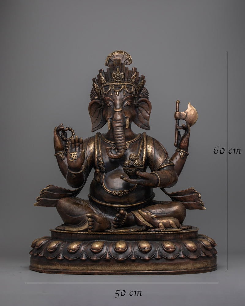 Handcrafted Lord Ganesh Statue | Traditional Hindu Deity Sculpture