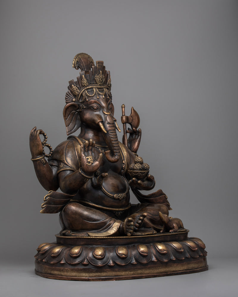 Handcrafted Lord Ganesh Statue | Traditional Hindu Deity Sculpture