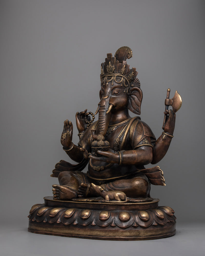 Handcrafted Lord Ganesh Statue | Traditional Hindu Deity Sculpture