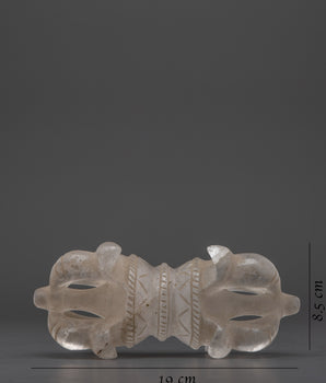 Handmade Crystal Vajra Tibetan Ritual Item | Spiritual Emblem of Divine Power and Clarity