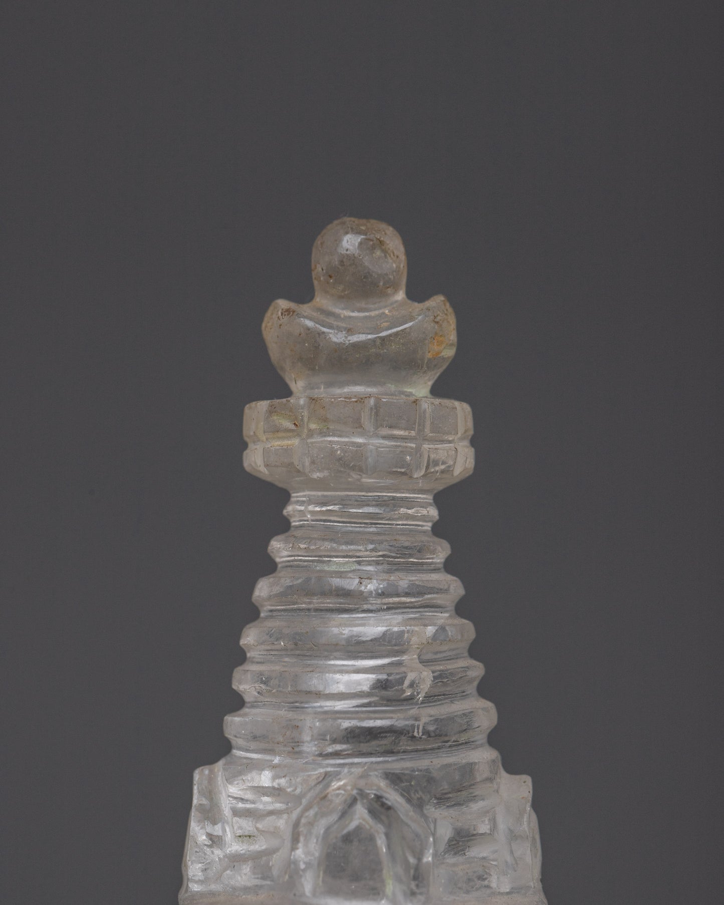 Handcrafted Crystal Buddhist Stupa | Sacred Monument for Meditation and Peace