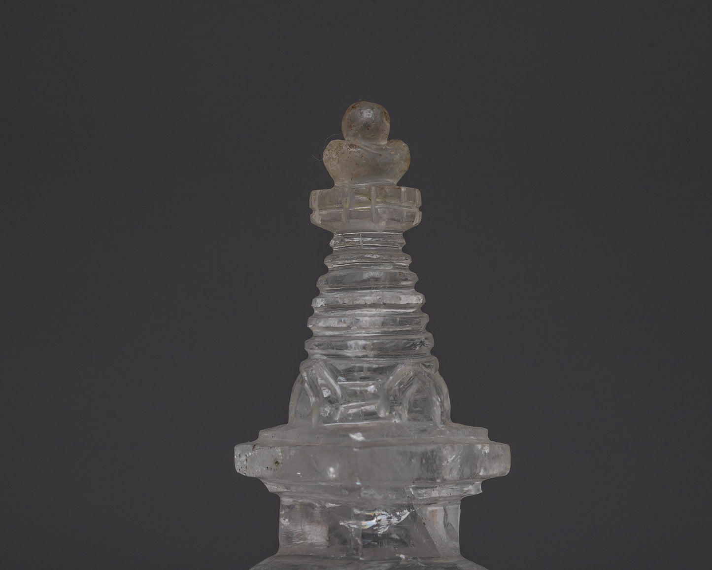 Handcrafted Crystal Buddhist Stupa | Sacred Monument for Meditation and Peace