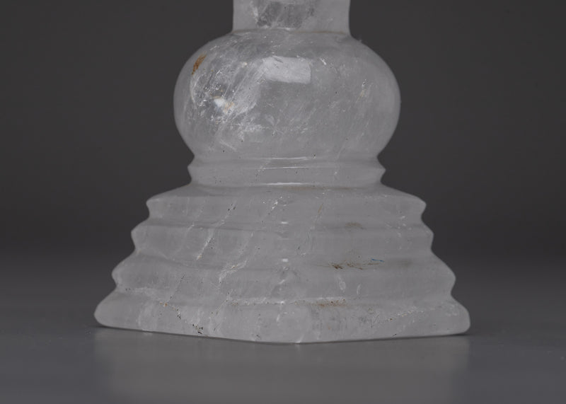 Crystal Buddhist Stupa Structure | Path to Enlightenment and Divine Presence