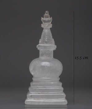 Crystal Buddhist Stupa Structure | Path to Enlightenment and Divine Presence