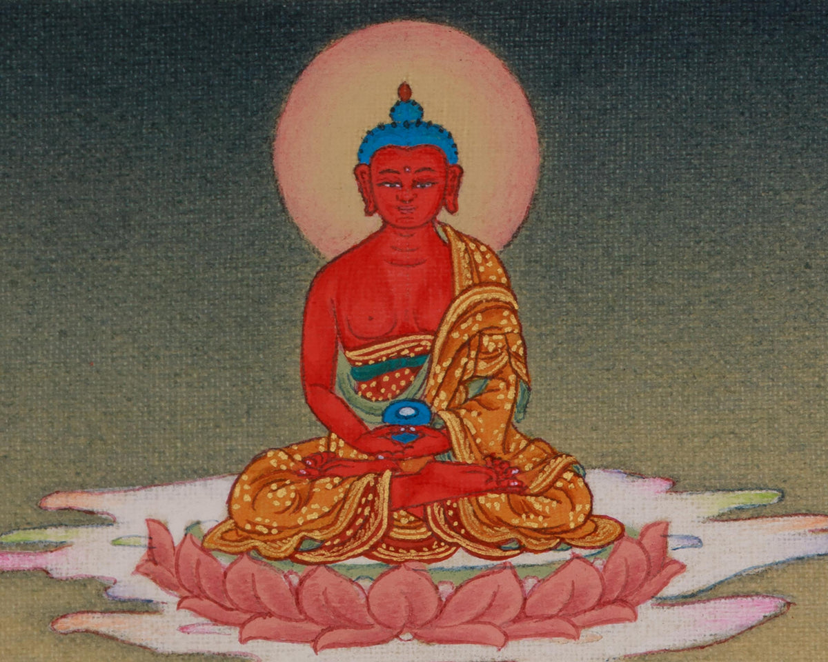 Divine Green Tara With Amitabha Buddha Thangka | Compassion, and Pure Land Blessings