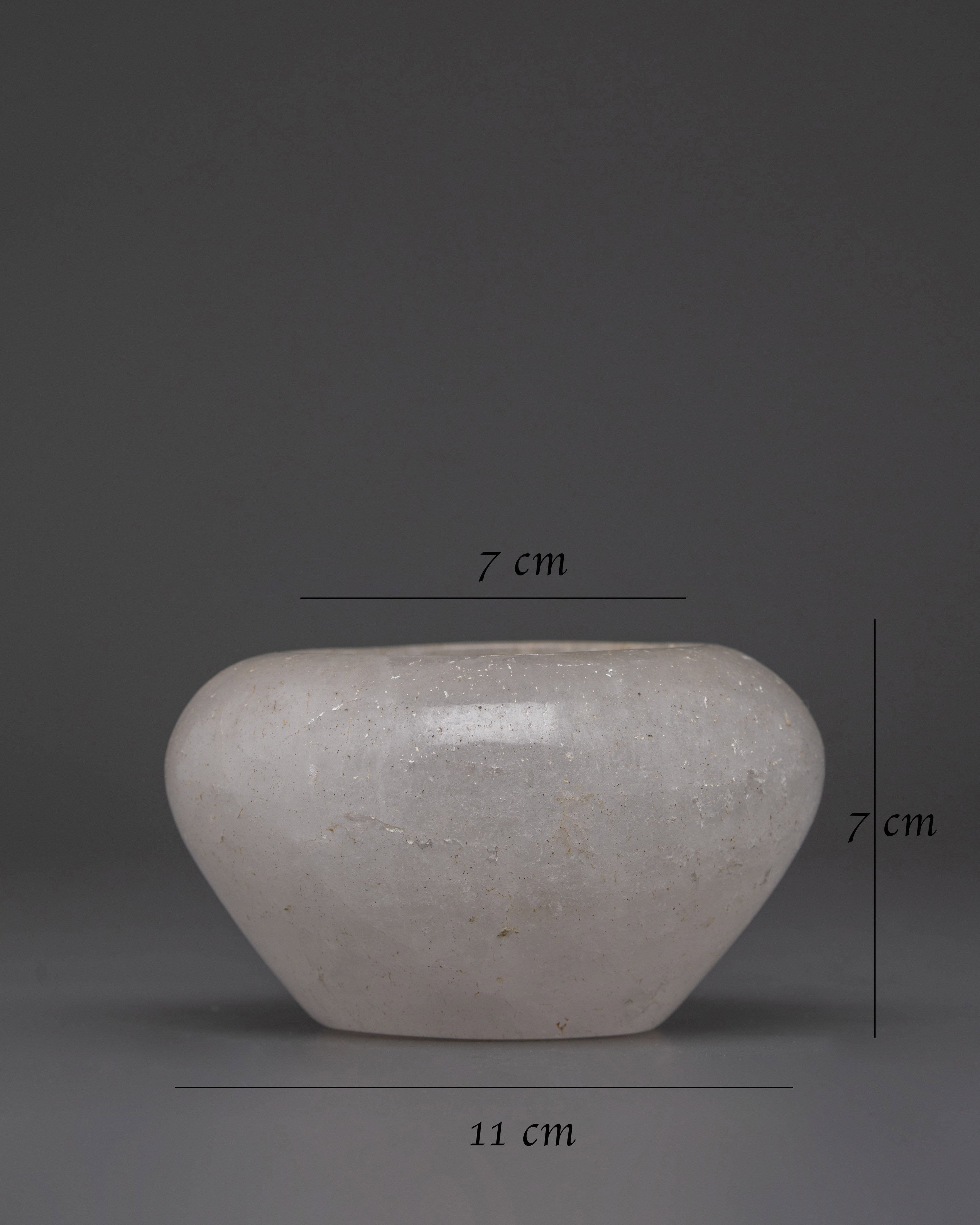 Handmade Crystal Rice Bowl | TIbetan Elegance for Sacred Spaces