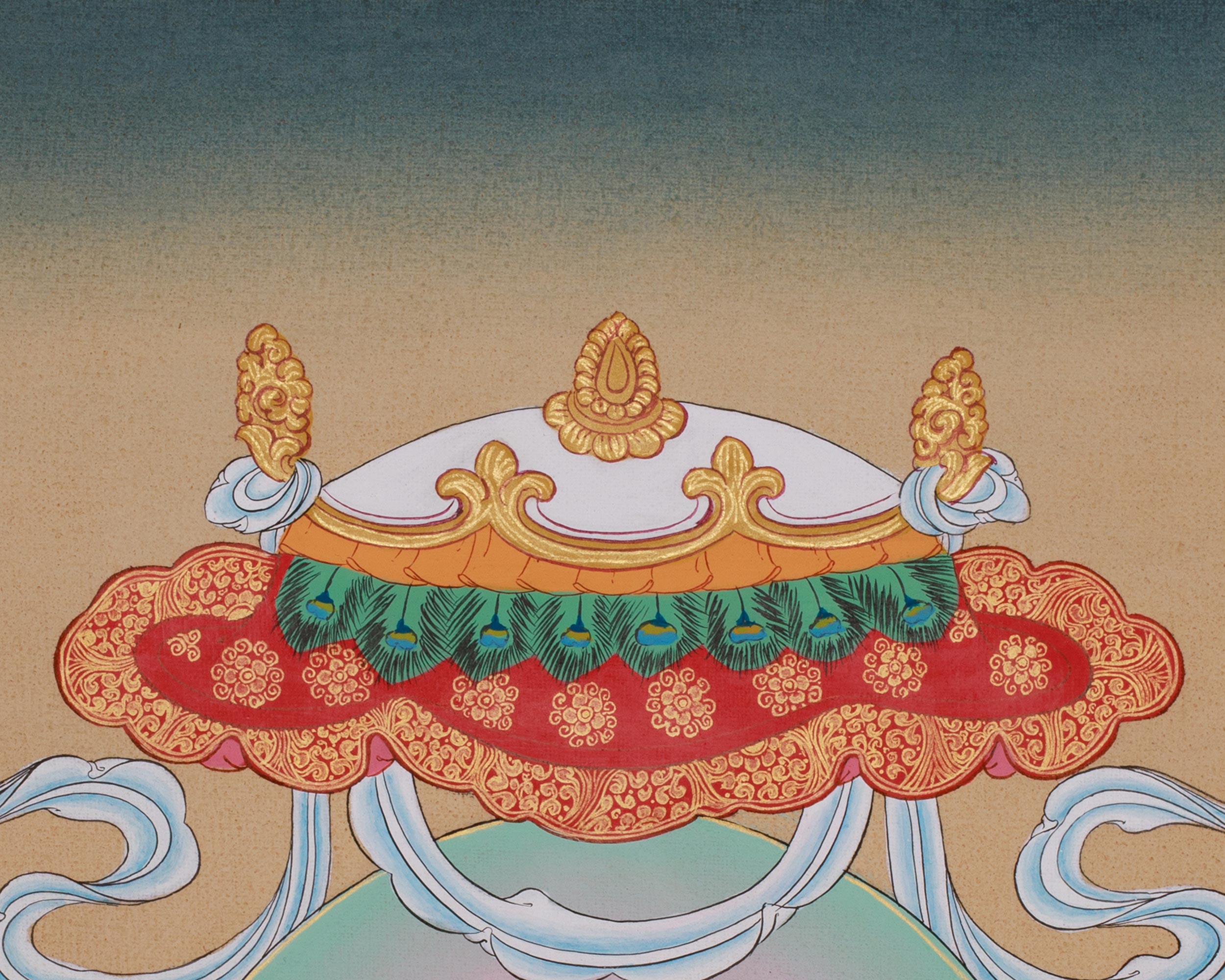Sacred Five Dhyani Buddha Thangka | Transforms Ignorance And Delusion Into The Wisdom