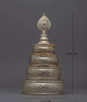 Mandala Silver Offering Set | Exquisite Craftsmanship for Your Sacred Rituals
