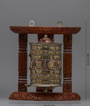 Tibetan Copper Prayer Wheel | Handmade for Meditation and Sacred Practices
