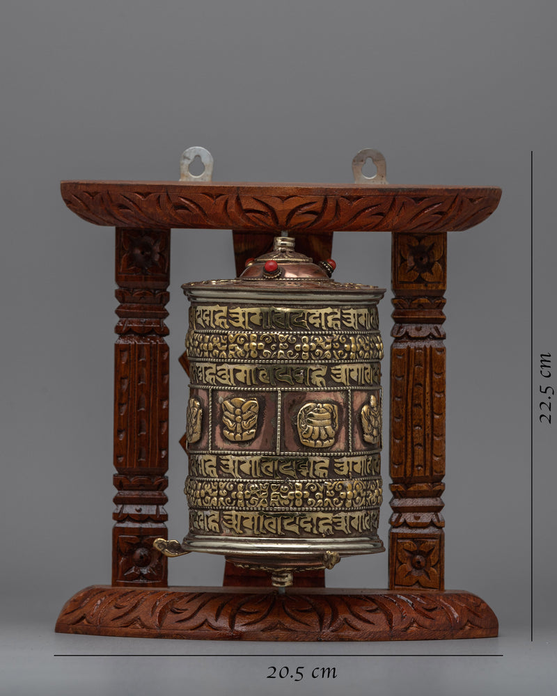 Tibetan Copper Prayer Wheel | Handmade for Meditation and Sacred Practices