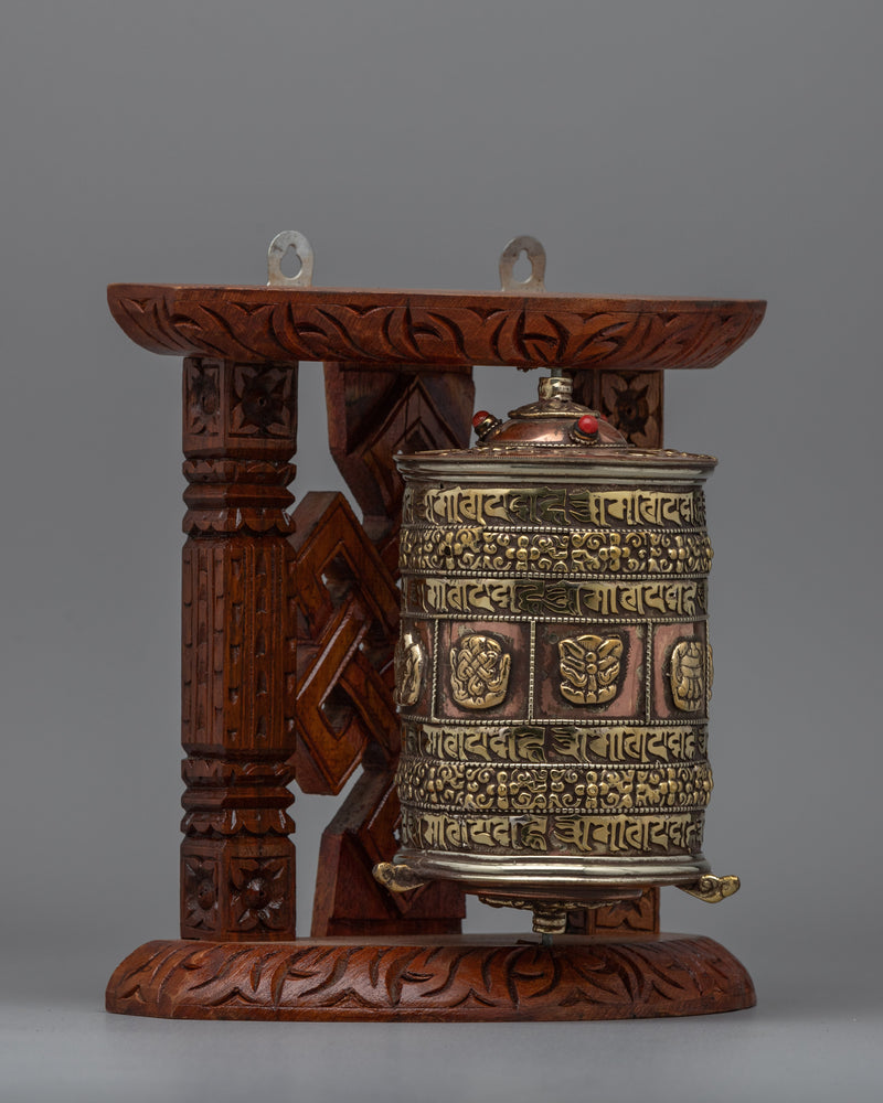 Tibetan Copper Prayer Wheel | Handmade for Meditation and Sacred Practices