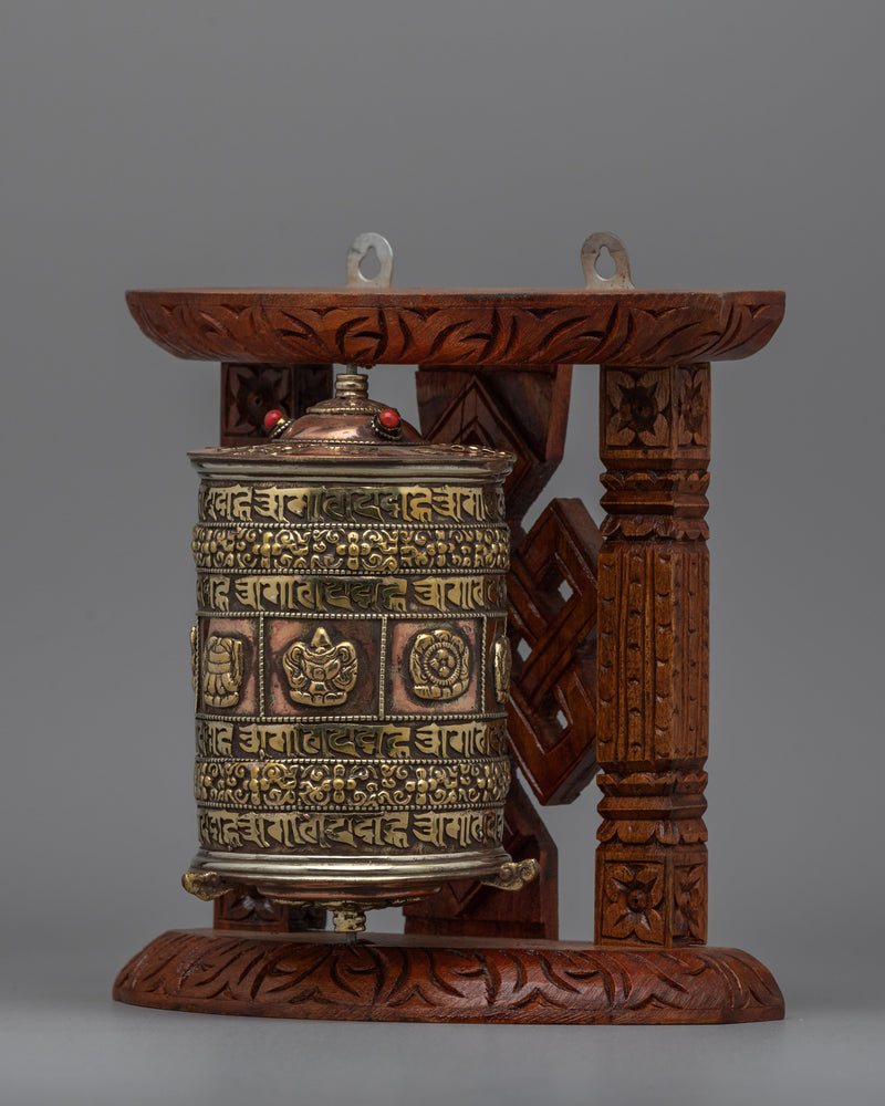 Tibetan Copper Prayer Wheel | Handmade for Meditation and Sacred Practices