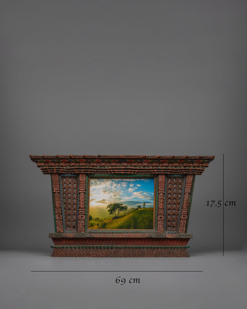 Newari Photo Frame Wood |  Handcrafted & Ready for Your Favorite Photos