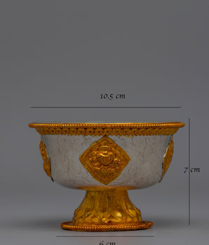 Tibetan Offering Bowl Set | Stunning Decorative Bowls for Ritual Offerings