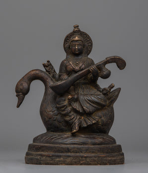 Saraswoti Statue | Sacred Hindu Goddess Sculpture