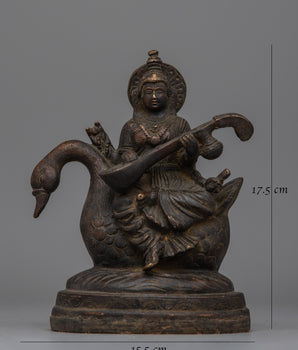 Saraswoti Statue | Sacred Hindu Goddess Sculpture