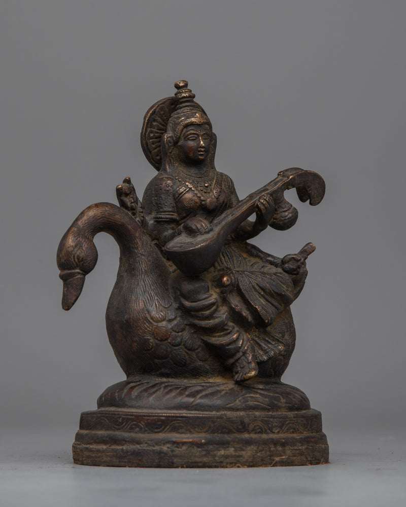 Saraswoti Statue | Sacred Hindu Goddess Sculpture