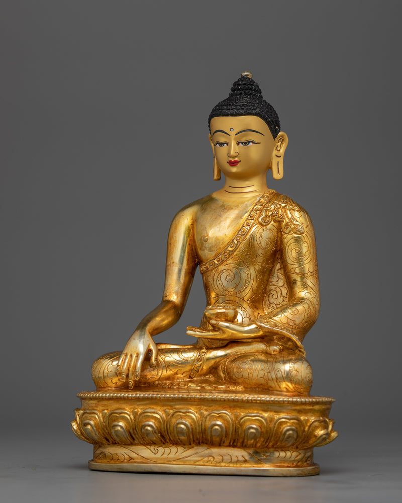 Shakyamuni Buddha Buddha Statue With Throne | Artfully Crafted for Enhanced Spiritual Reflection