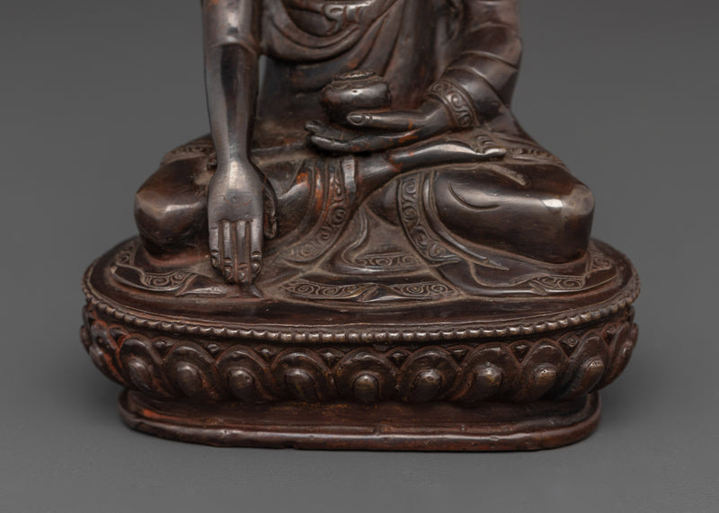 Copper Buddha Skayamuni Statue | Exquisite Detail and Unique Copper for Your Meditation Space