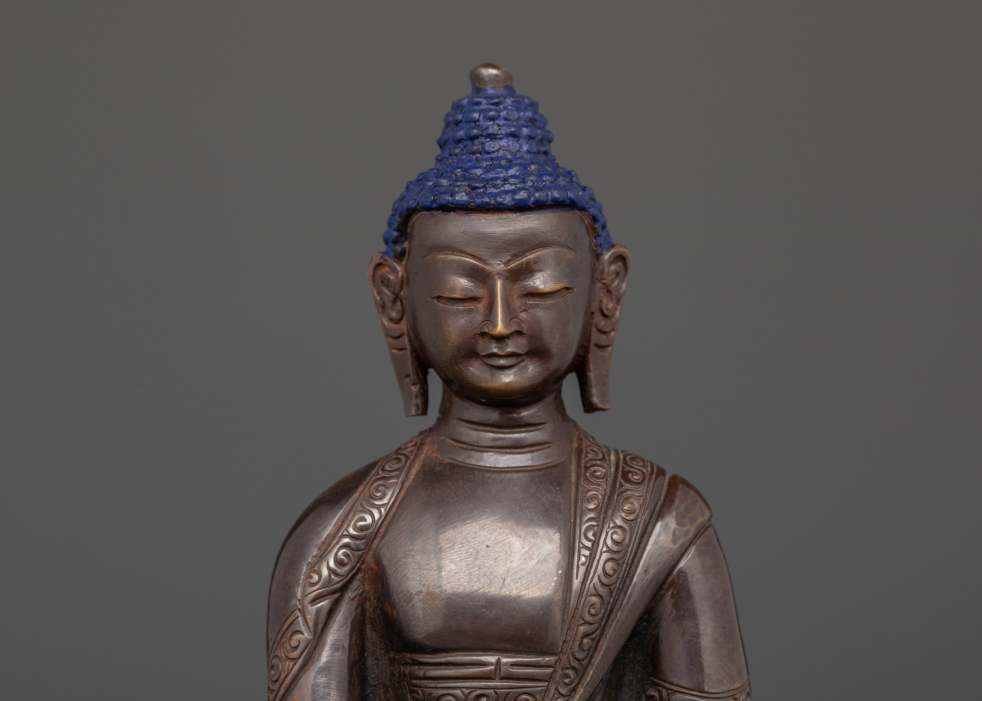 Copper Buddha Skayamuni Statue | Exquisite Detail and Unique Copper for Your Meditation Space