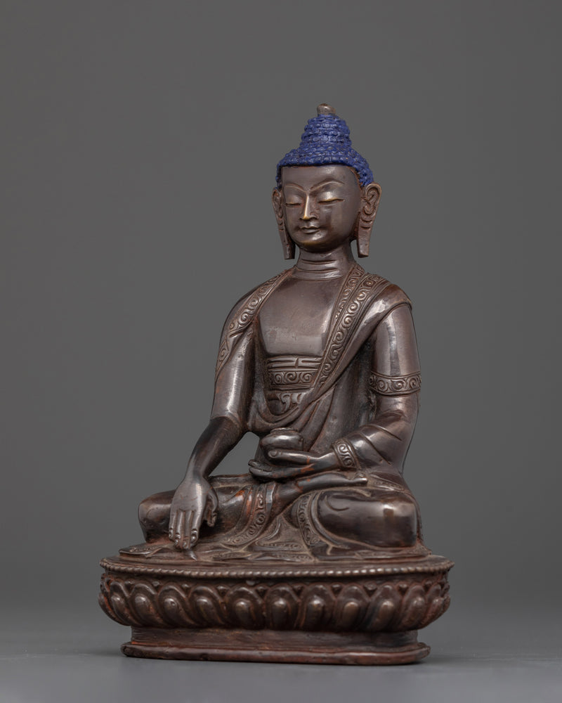 Copper Buddha Skayamuni Statue | Exquisite Detail and Unique Copper for Your Meditation Space