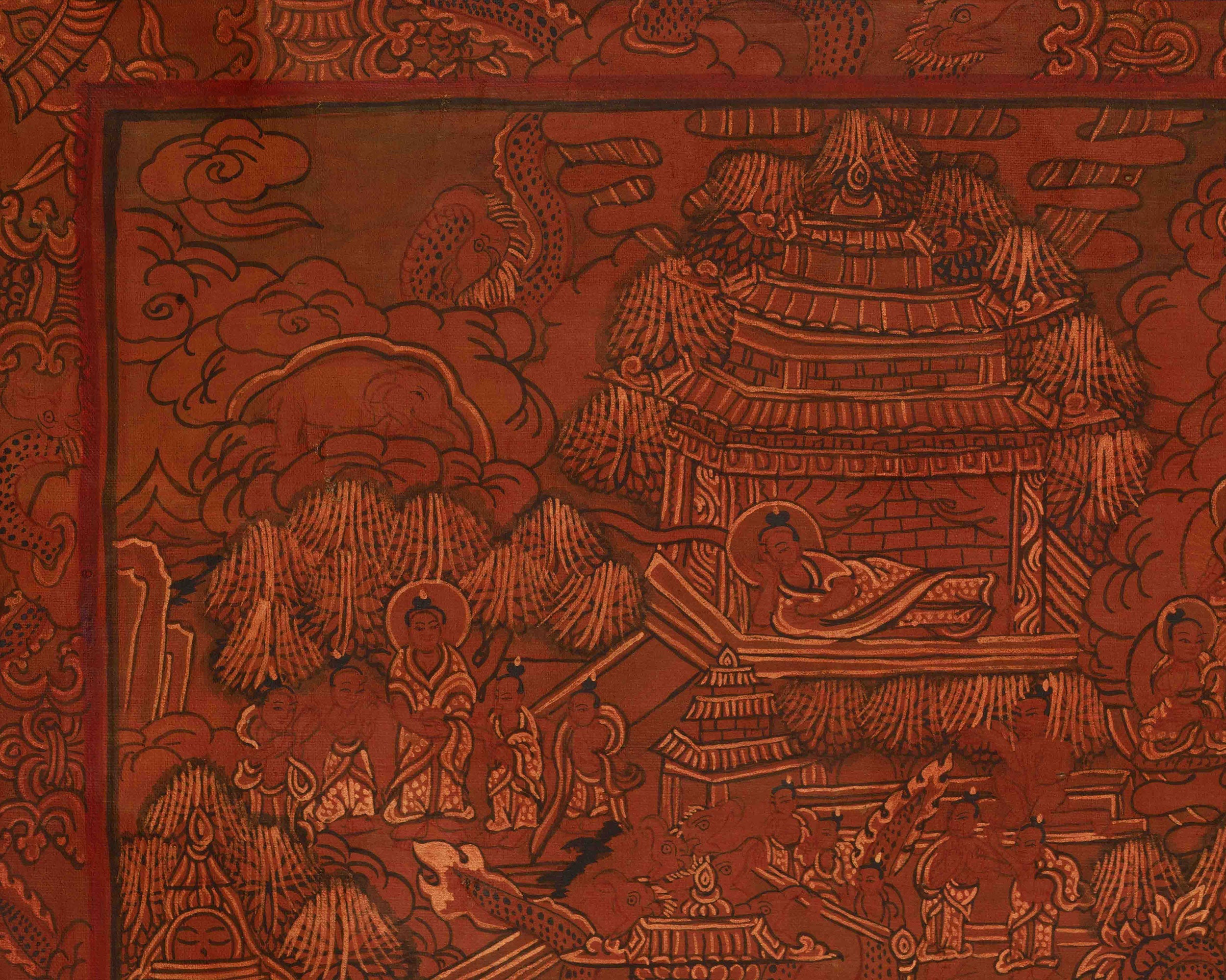 Buddha Life Story Tibetan Thangka | Shakyamuni Buddha’s Enlightened Path