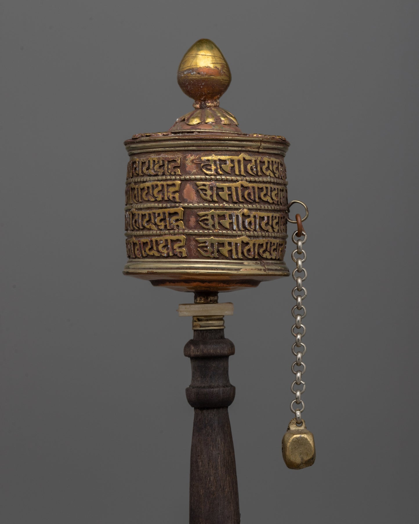 Mantra HandHeld Prayer Wheel | Handcrafted with Authentic Tibetan Symbols for Meditation Practice