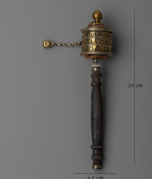 Buddhist Hand Held Prayer Wheel| Spiritual Ritual Tool