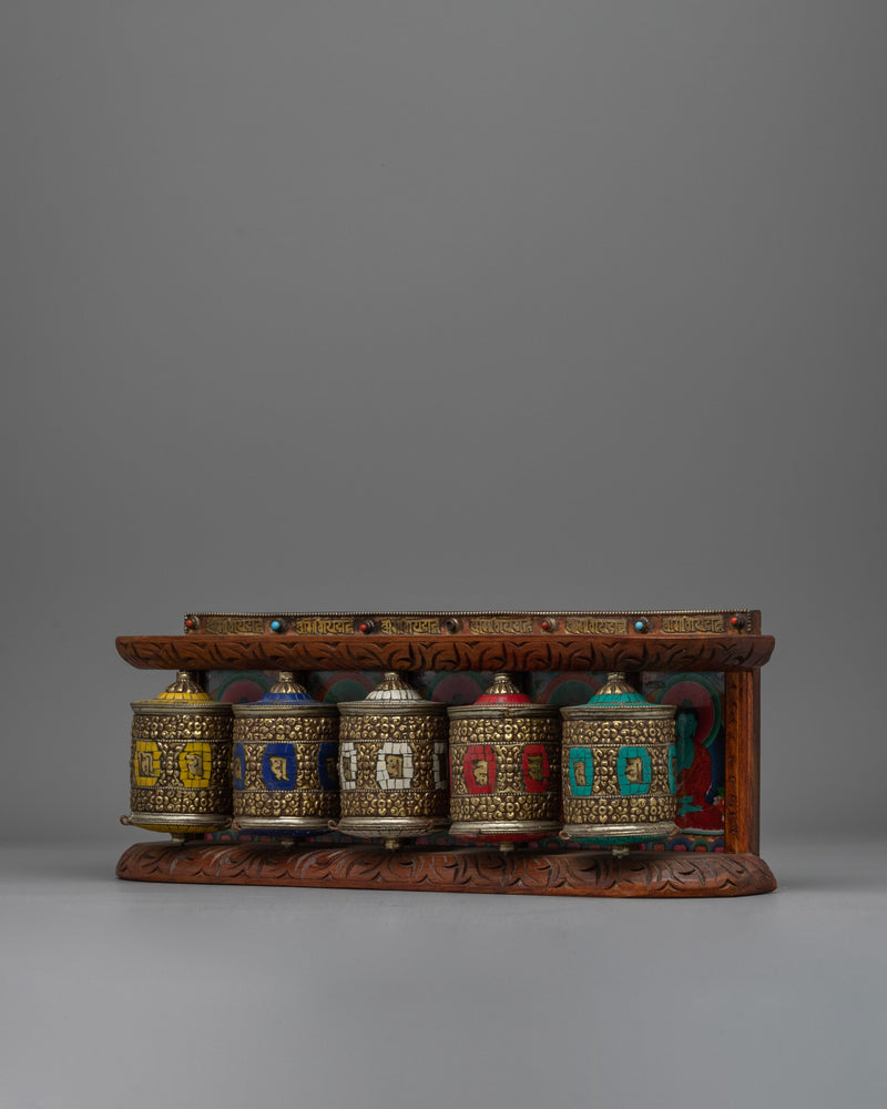 Tibetan Prayer Wheel (Wall Mount) | Beautifully Designed for Both Devotional Use and Home Decor