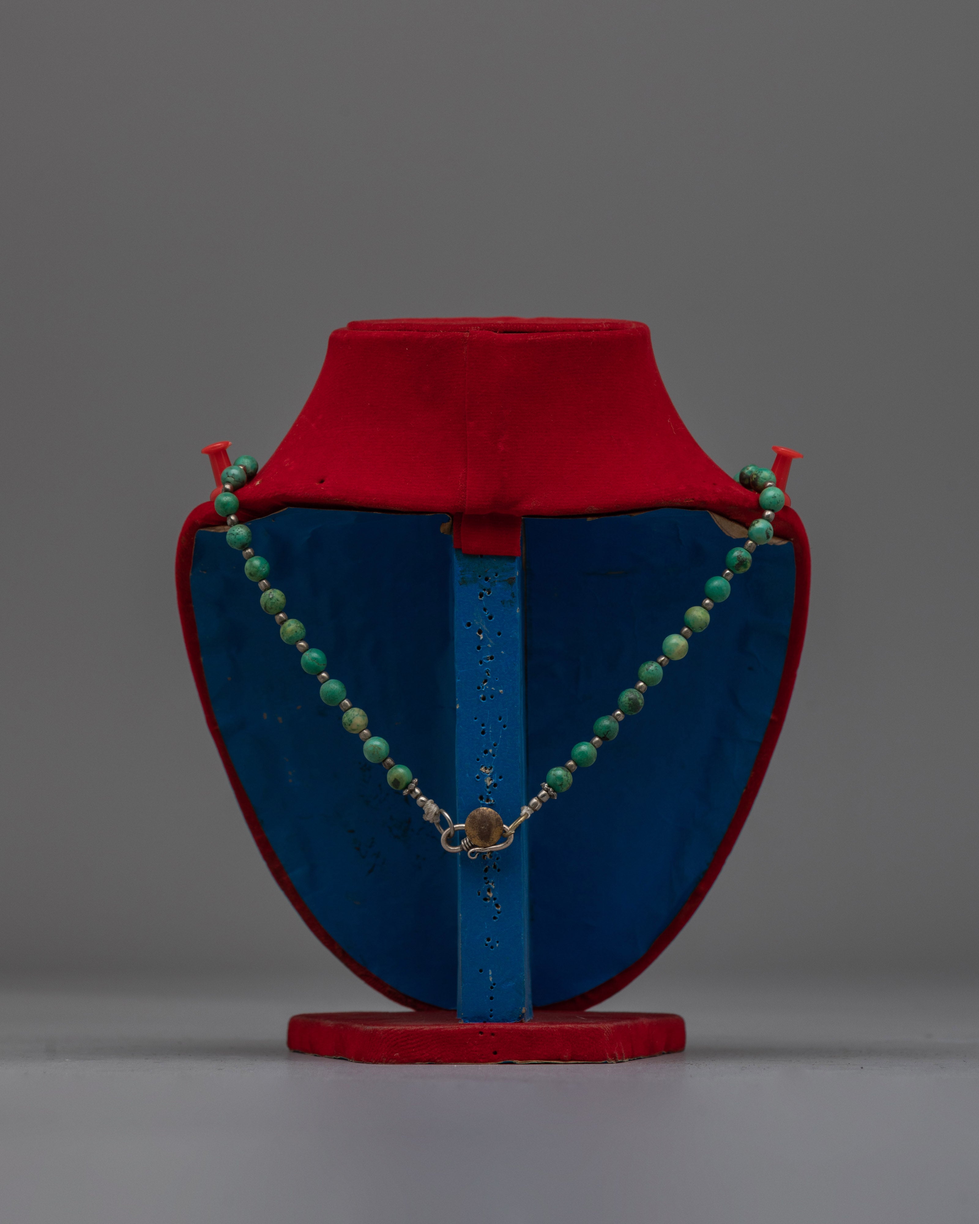 Silver Beaded Locket with Turquoise | Jewelry with Intricate Details