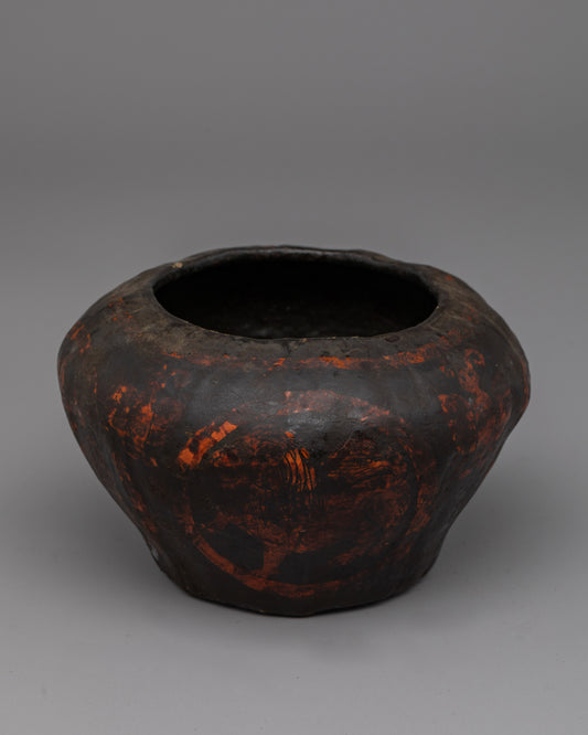 Copper and Leather Rice Bowl