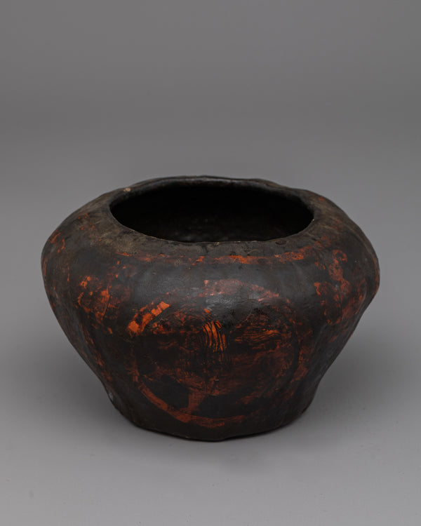 Copper and Leather Rice Bowl