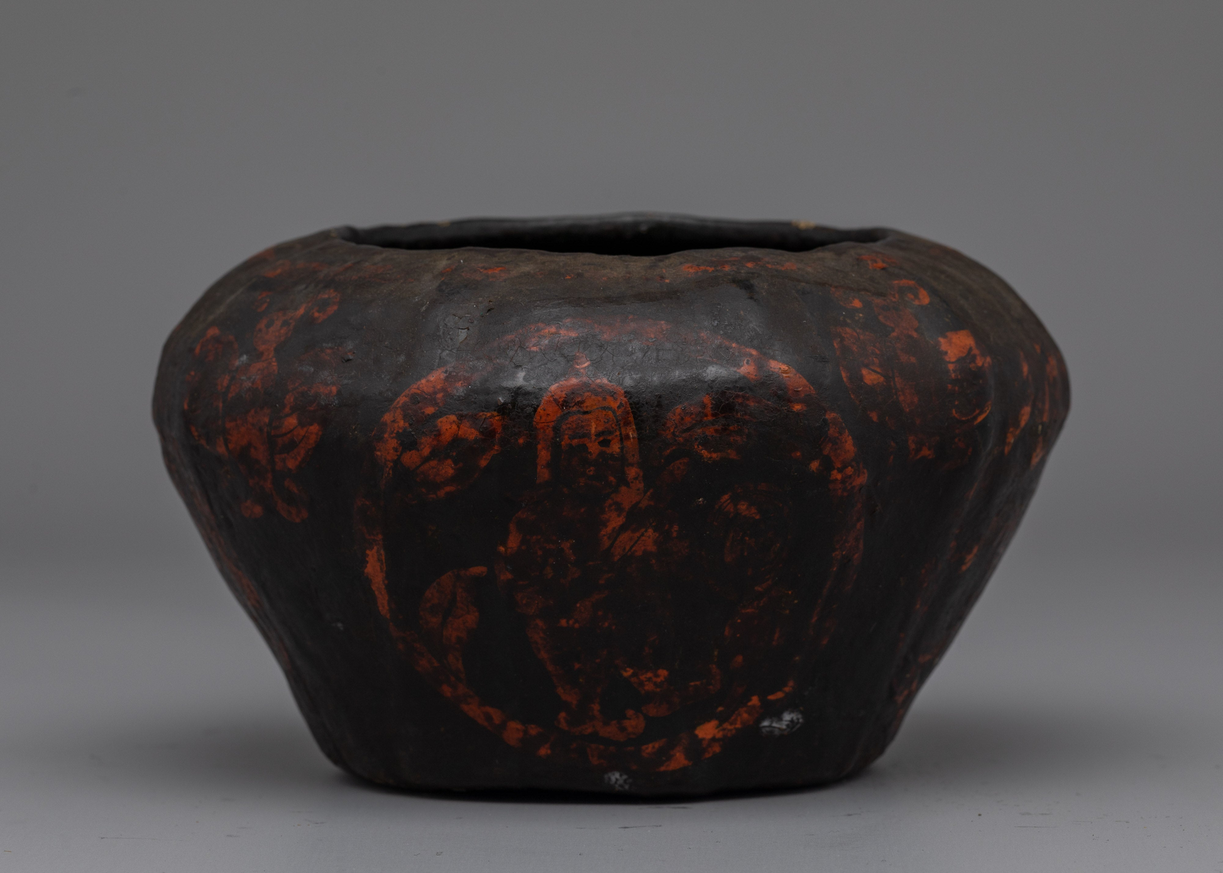 Copper and Leather Rice Bowl | Perfect for Traditional Table Settings