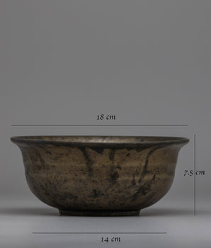 Decorative Tibetan Bronze Bowl | Perfect for Altar and Home Decor