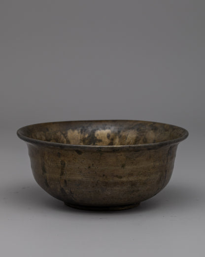 Decorative Tibetan Bronze Bowl | Perfect for Altar and Home Decor