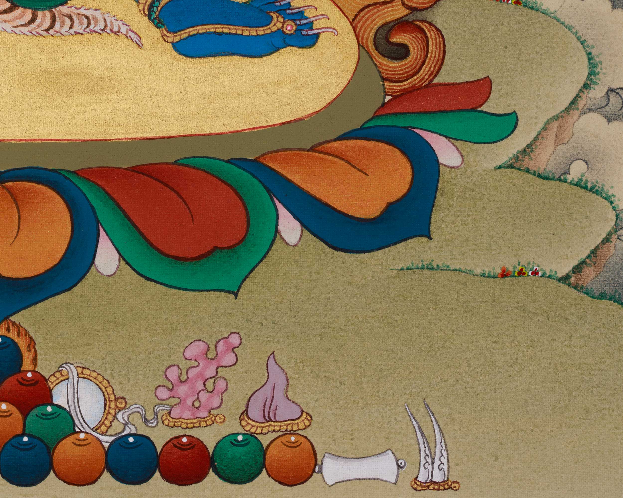 Holder of the Thunderbolt Vajrapani Thangka | The Ultimate Power of All Buddhas