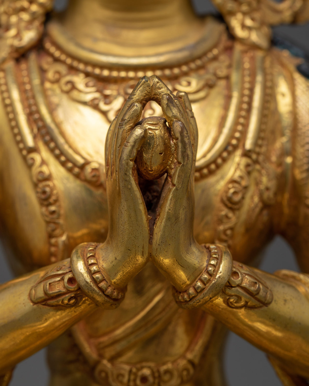 The Embodiment of Compassion Statue | Chenrezig Copper Sculpture