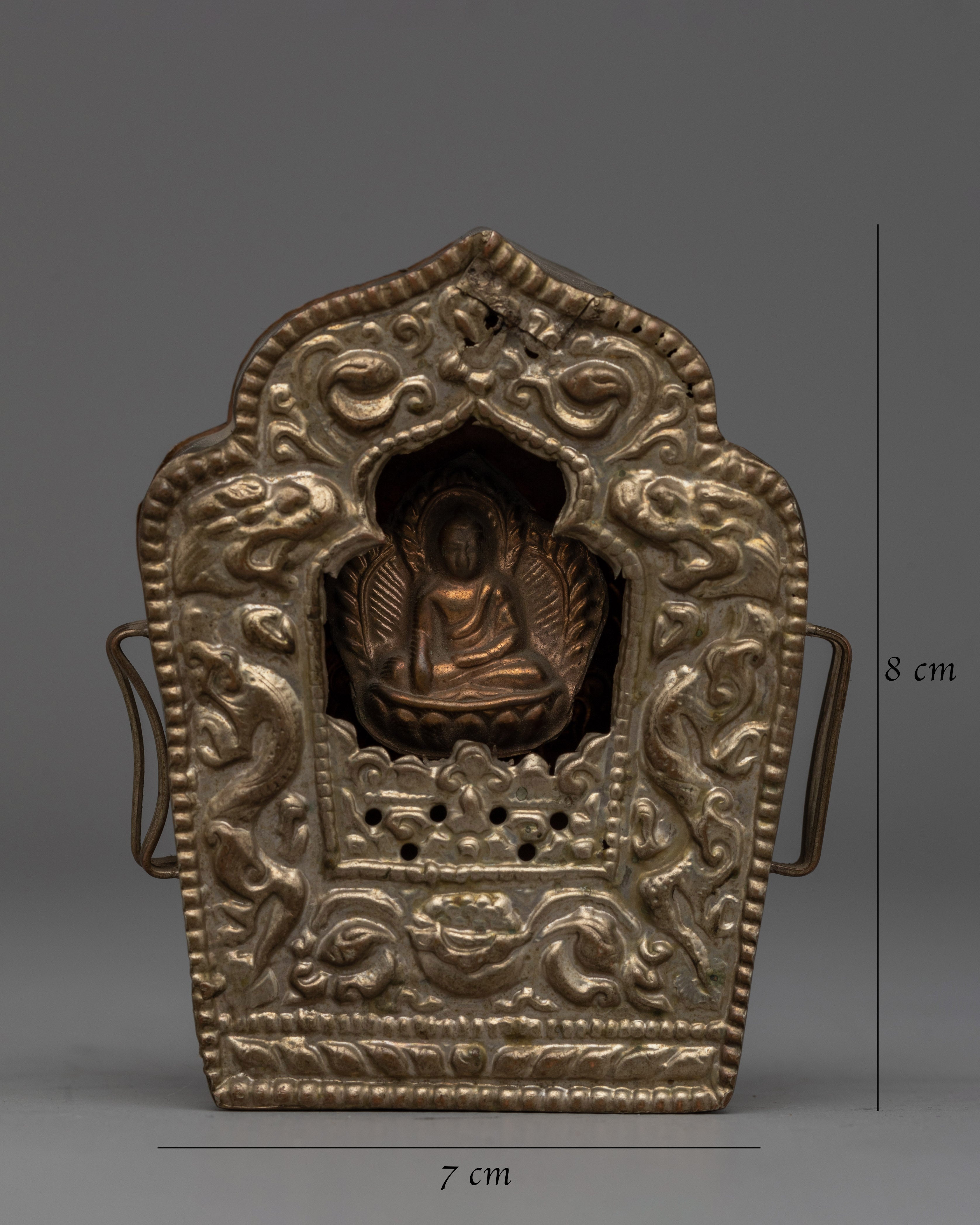Handcrafted Tibetan Ghau Box | Sacred Buddhist Amulet Holder