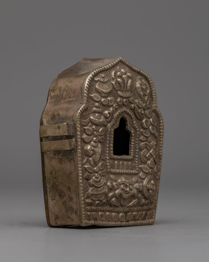 Tibetan Handcrafted Ghau Box | Sacred Buddhist Amulet Holder