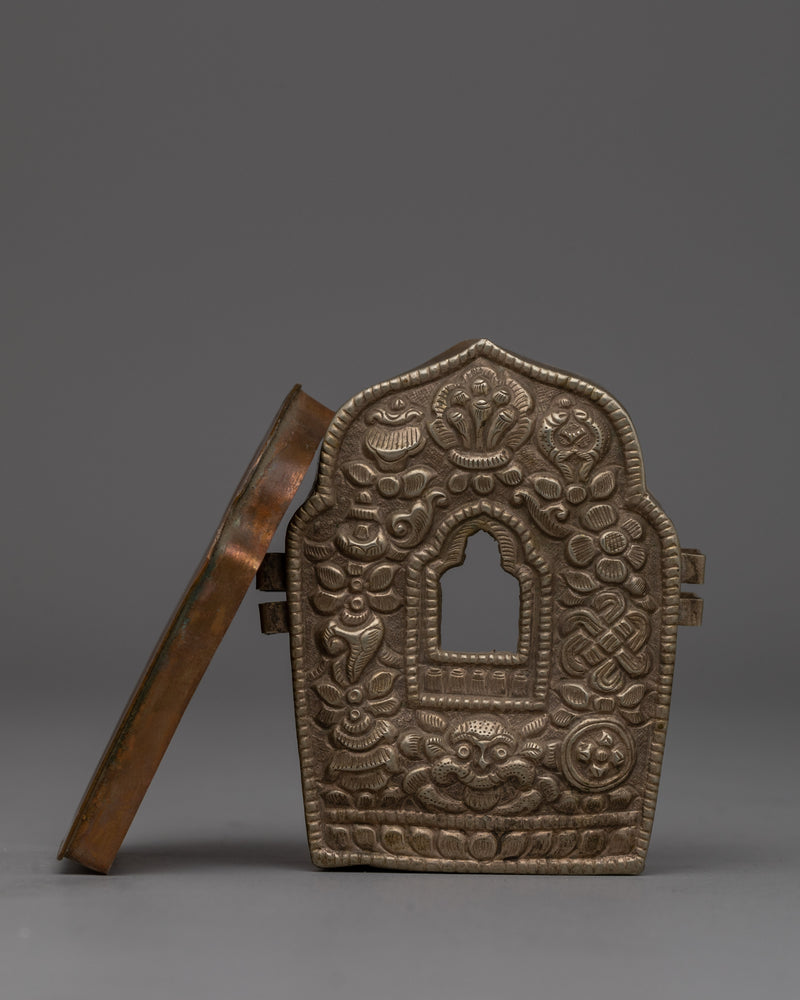 Tibetan Handcrafted Ghau Box | Sacred Buddhist Amulet Holder